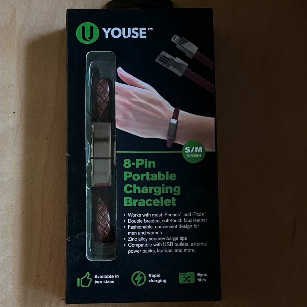 Brown Portable Charging Bracelet